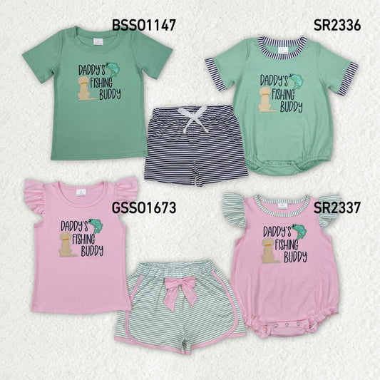 RTS NO MOQ embroidery short-sleeved shorts suit & short-sleeved sets and romper