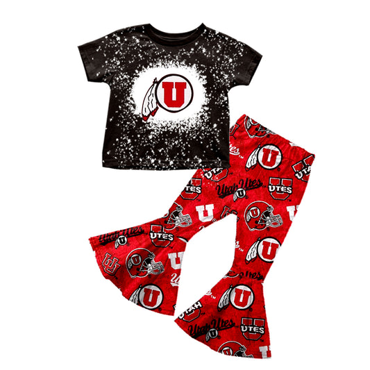 baby girl clothes team top U red pants toddler girl summer outfit