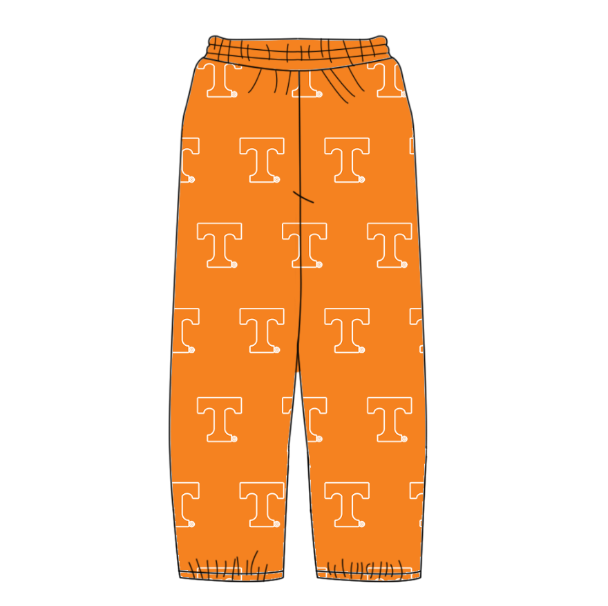 Custom moq 8 mix size 6-8 weeks milk silk summer teams baby boy clothes orange long pants-25.9.19