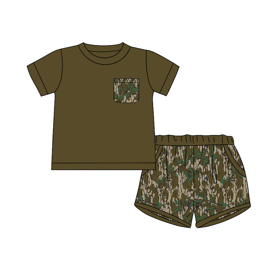 11.2 custom each style moq 5eta 4-6week Sibling Sister camouflage baby girl short sleeve shorts sets 1 and sets 2 match design