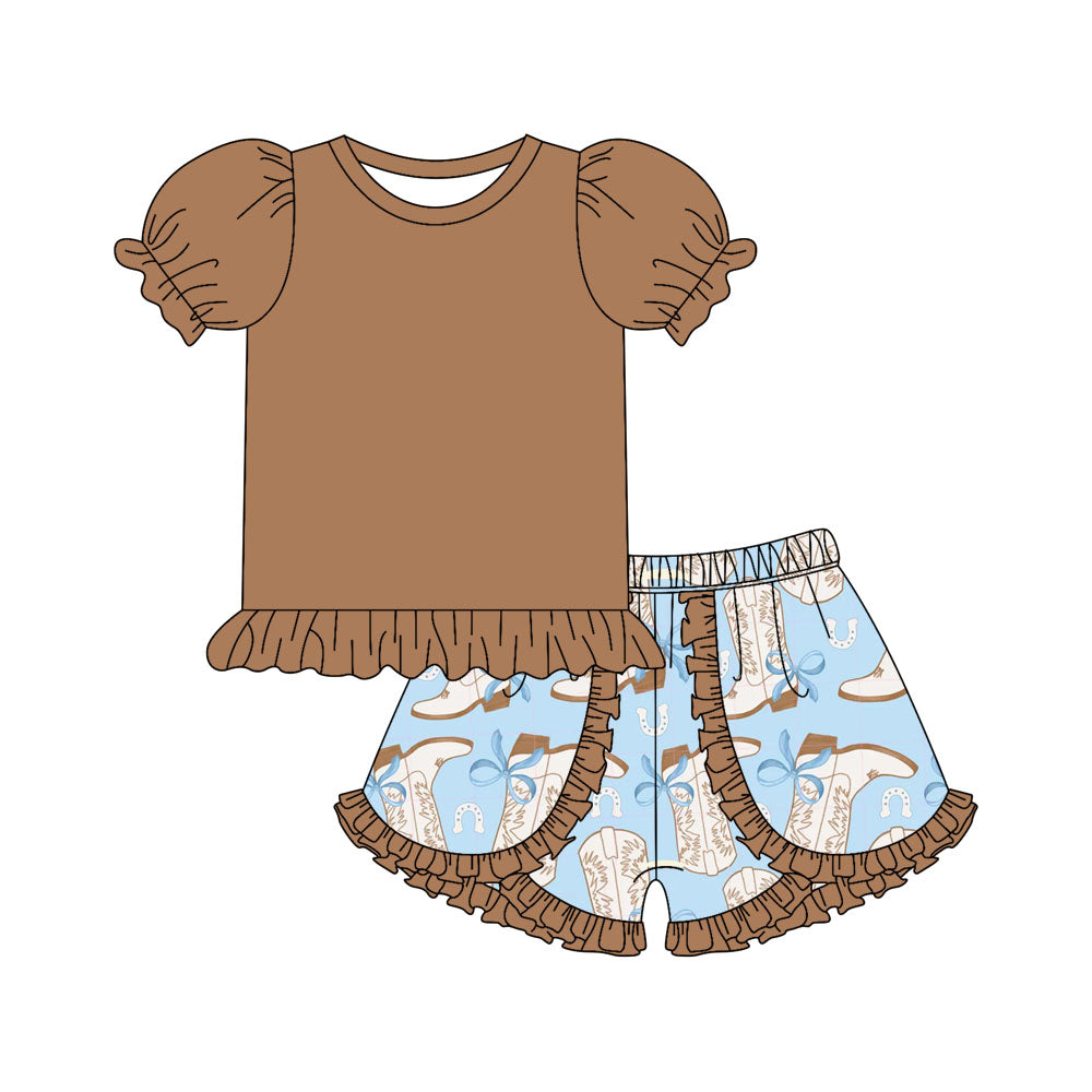 3.26 custom each style moq 5eta 4-6week Sibling Sister baby girls short sleeve set and set 8 match design