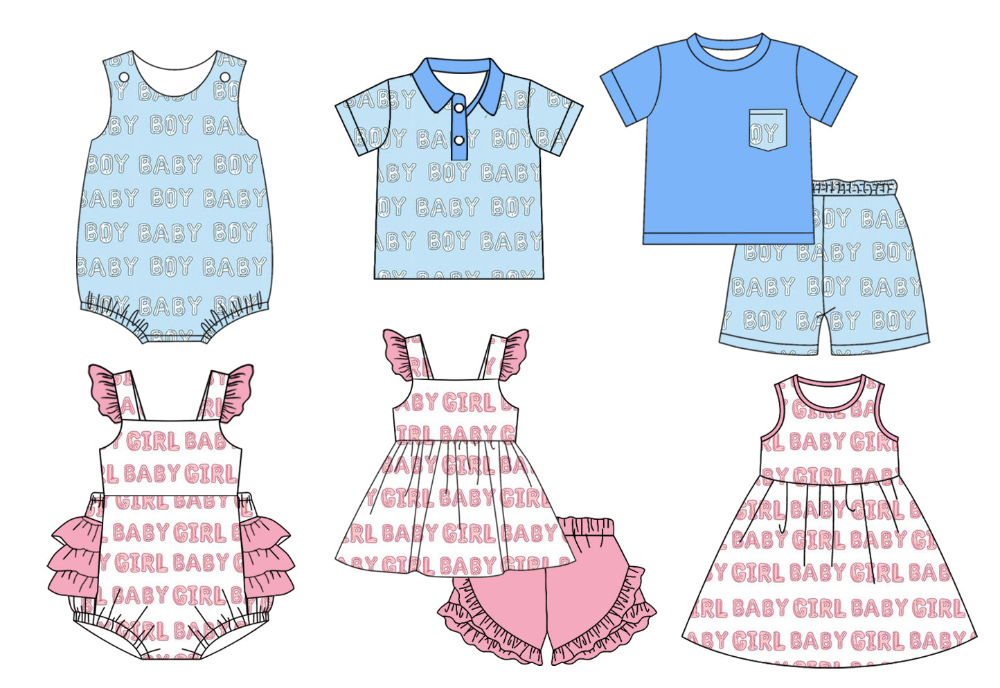 11.13 custom each style moq 5eta 4-6week Sibling Sister BABY GIRL baby girl short sleeve shorts sets and sets 2 and girls romper and boy romper and dress and top match design