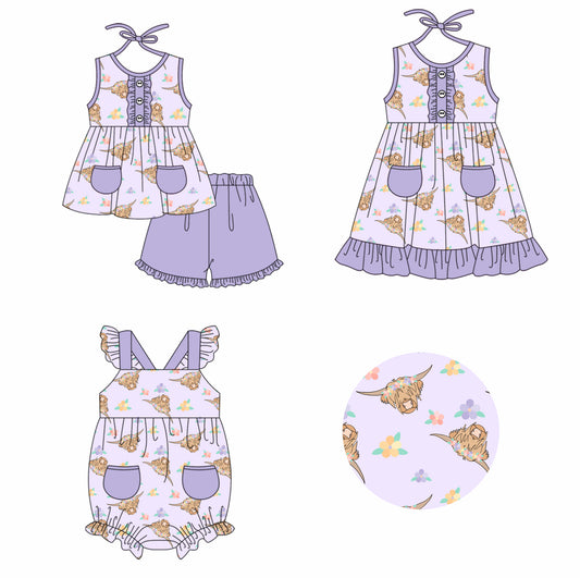 11.26 custom each style moq 5eta 4-6week Sibling Sister alpine head baby girl short sleeve shorts sets and dress and rompers match family design