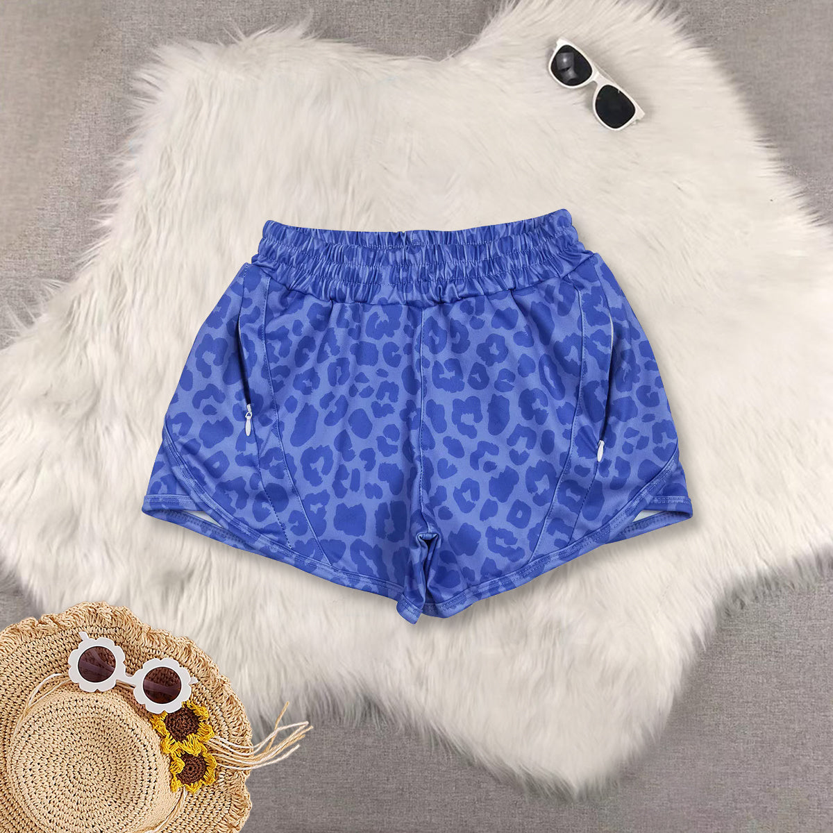 RTS NO MOQ baby girl clothes summer yoga leopard shorts