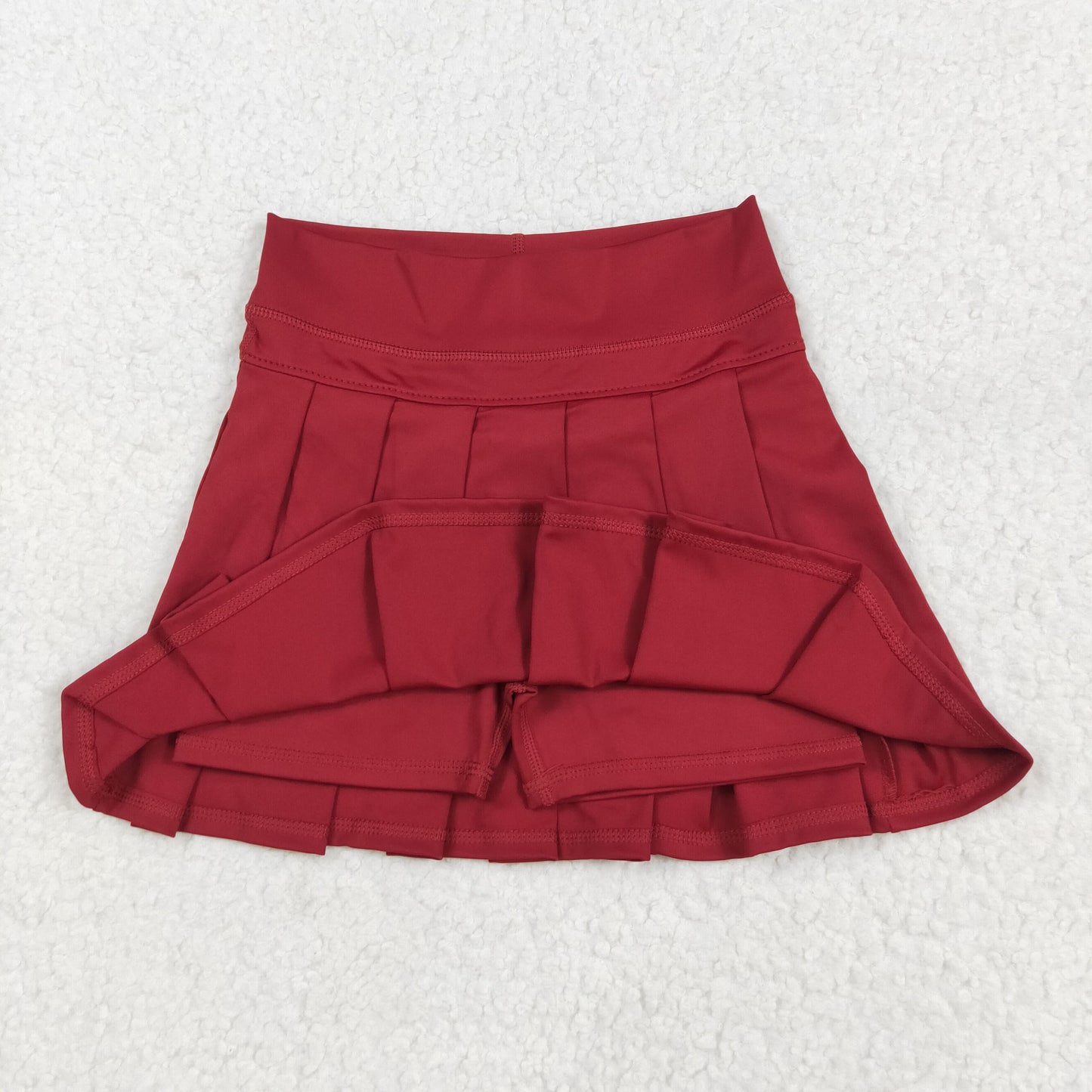 RTS NO MOQ（In Stock) GLK0124 Plain dark red yoga skirt