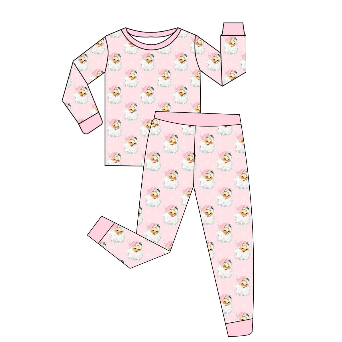 Custom moq 5 each style eta 6-7weeks baby girl clothes Christmas long sleeve pants sets 2-25.7.29