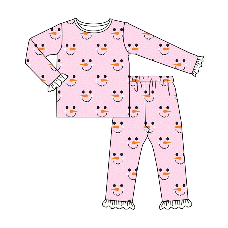 5.29 custom each style moq 5eta 4-5week Sibling Sister Christmas pink girls pajamas outfits and romper match family design