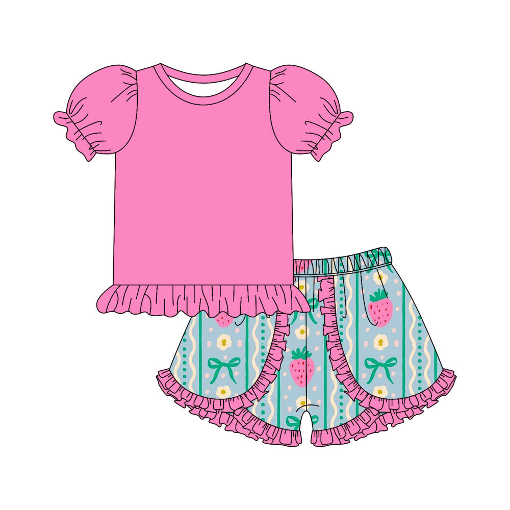 3.26 custom each style moq 5eta 4-6week Sibling Sister baby girls short sleeve set and set 8 match design