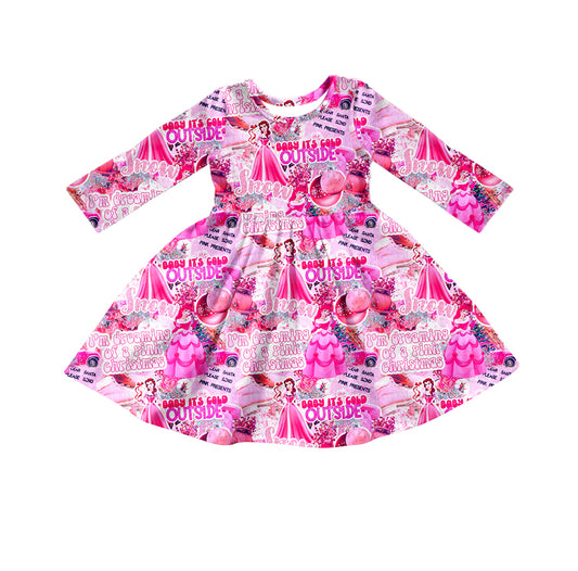 7.2 custom each style moq 5eta 4-6week baby girls clothes Christmas rose red long sleeve girls dress