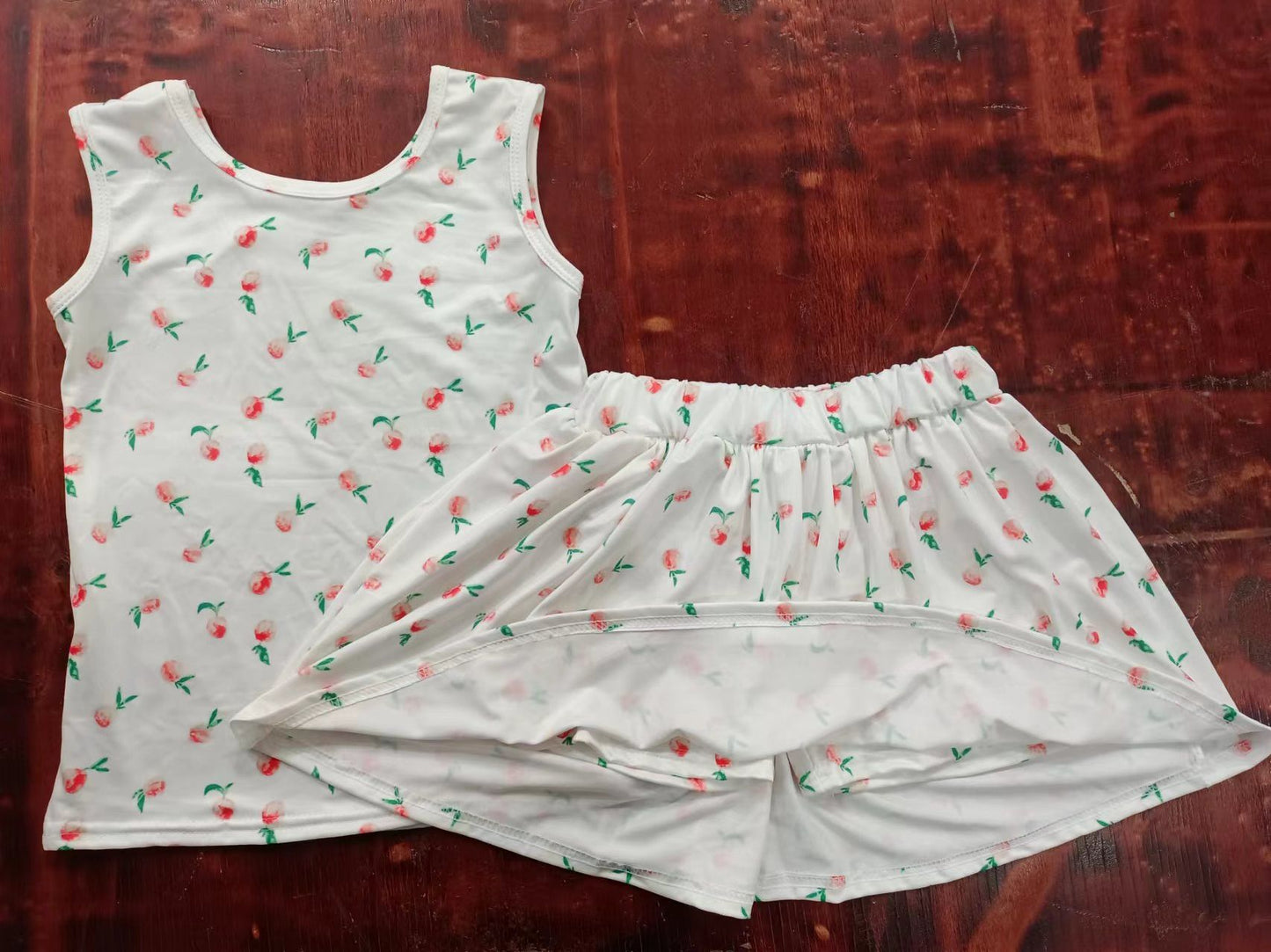 Deadline: May 24 custom no moq eta 5-6week Short Sleeve Shorts Apple Cherry Suit