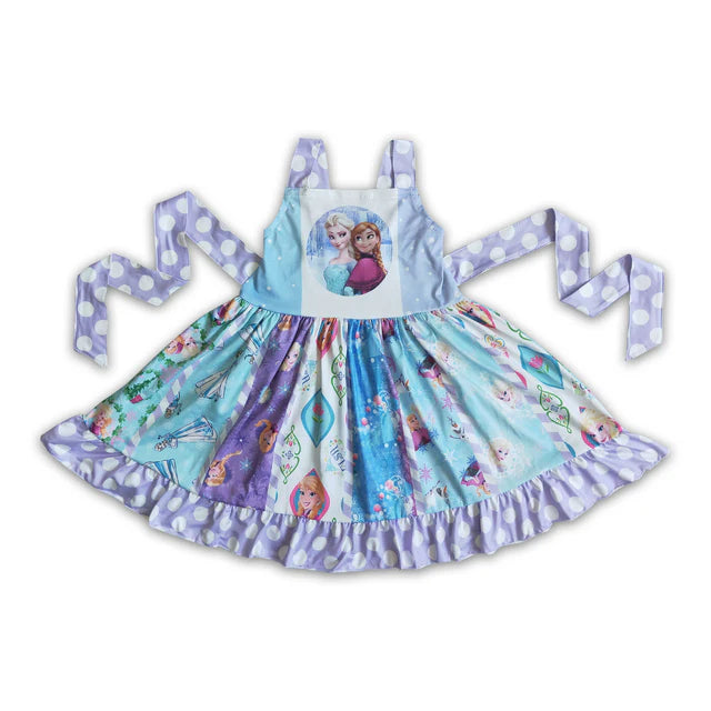 RTS NO MOQ Sibling Baby Girls Sleeveless Twirl dresses