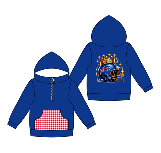 Custom moq 8 mix size milk silk summer team baby boy clothes blue hooded long sleeve top-25.9.30
