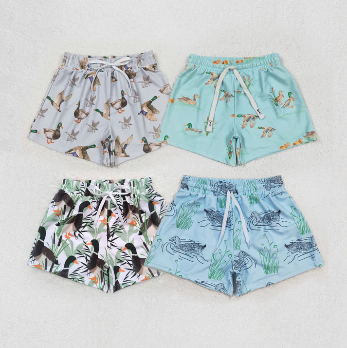 RTS NO MOQ baby boy clothes duck summer swim trunks
