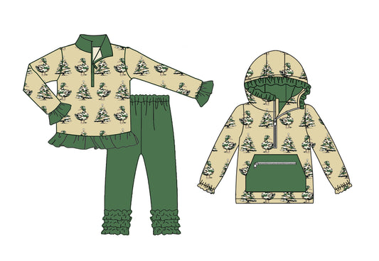 25.7.23 custom each style moq 5eta 4-6week Sibling Sisters baby girl long sleeve pants sets and top match family design