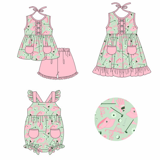 11.26 custom each style moq 5eta 4-6week Sibling Sister hat baby girl short sleeve shorts sets and dress and rompers match family design