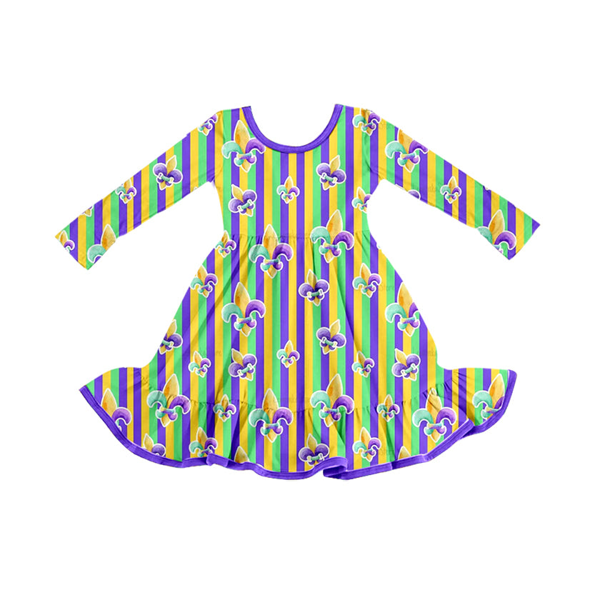 25.9.6 custom each style moq 5eta 4-6week Sibling Sisters mardi gras baby girl long sleeve pants sets and dress and rompers match family design