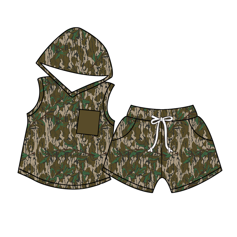 11.2 custom each style moq 5eta 4-6week Sibling Sister camouflage baby boy short sleeve shorts sets and rompers match design