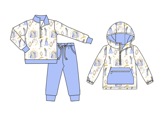 25.8.5 custom each style moq 5eta 4-6week Sibling Sisters baby boy long sleeve pants sets and top match family design
