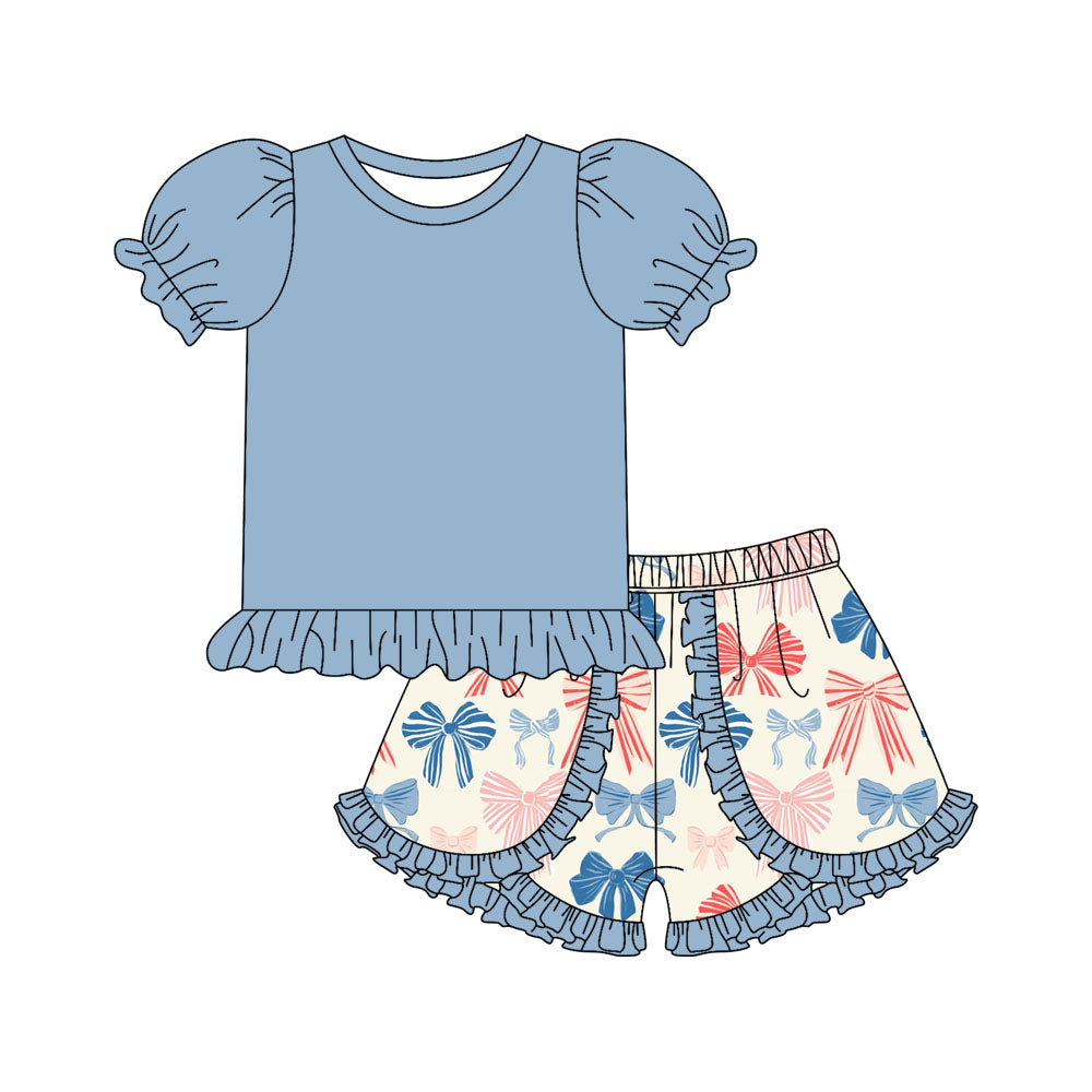3.26 custom each style moq 5eta 4-6week Sibling Sister baby girls short sleeve set and set 8 match design