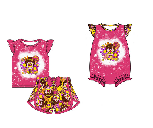 12.5 custom each style moq 5eta 4-6week Sibling Sister baby girl short sleeve shorts sets and rompers match design