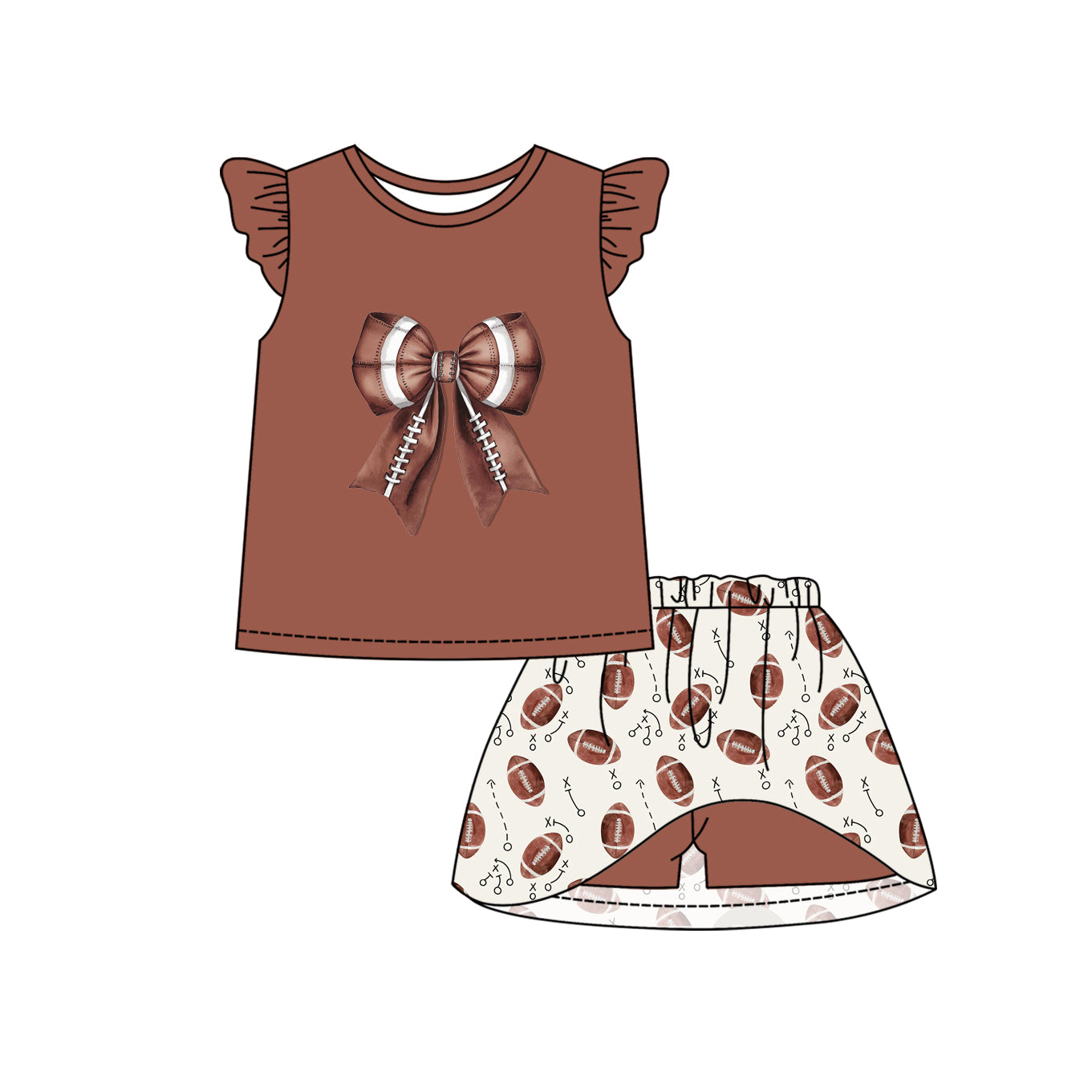 12.10 custom each style moq 5eta 4-6week Sibling Sister bow rugby and baseball baby girls short sleeve shorts fish sets 1 and easter sets 2 and sets 3 match design