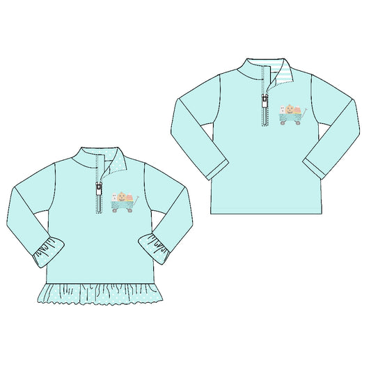 25.7.4 custom each style moq 5eta 4-6week Sibling Sister baby boy long sleeve top 1 and top 2 match family design