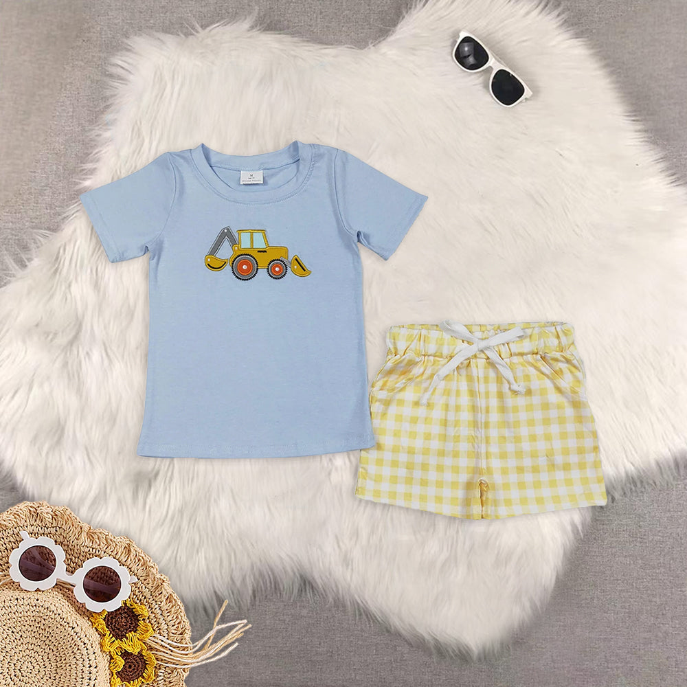 Baby Boys Shirt Shorts Summer Embroidery Outfits Clothes Sets