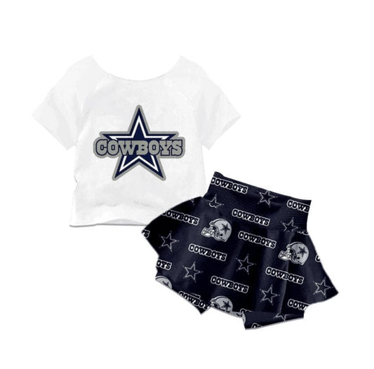 baby girls clothes team cowboys white short sleeve boxer briefs summer outfit