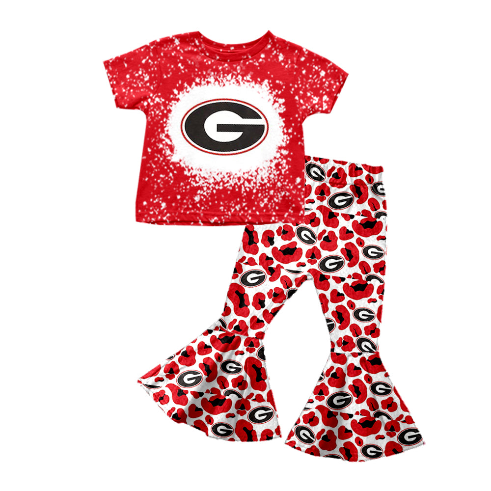 Deadline September  14 custom no moq eta 6-8weeks Black letter G snowflake spots red short-sleeved trousers suit