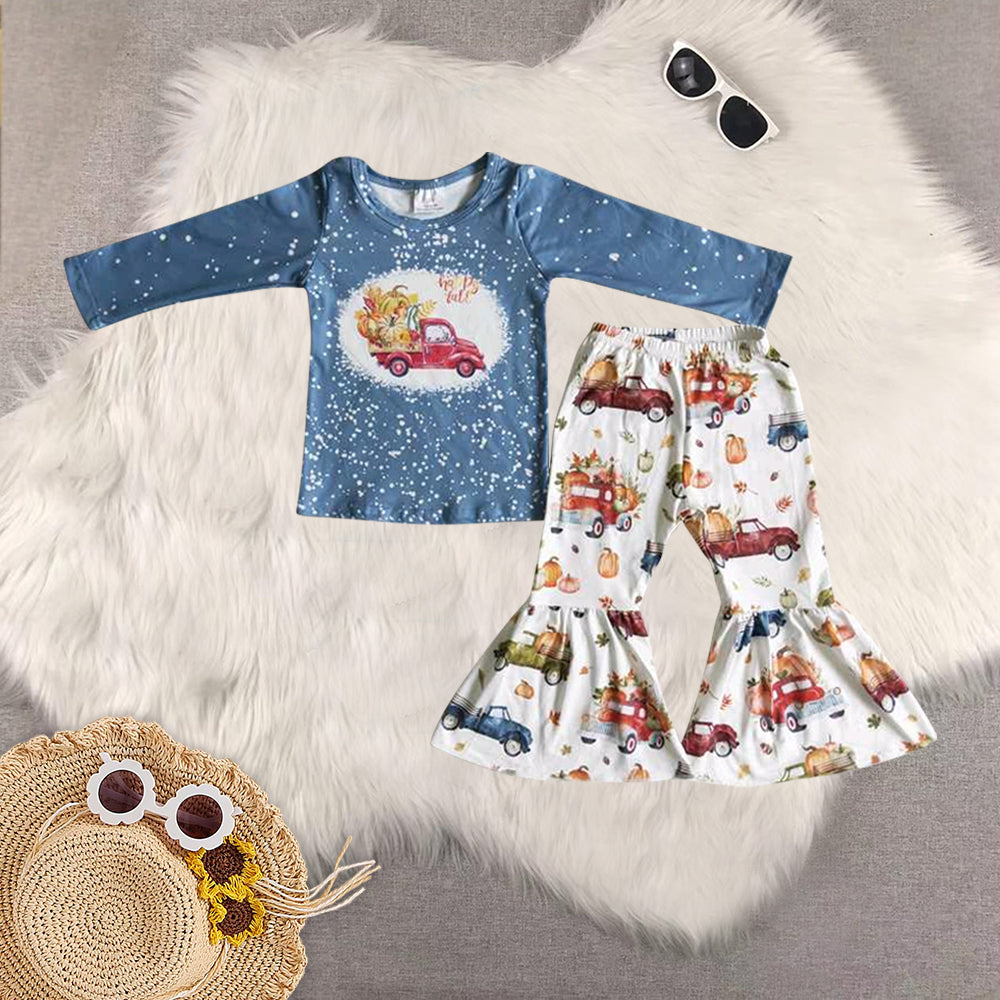 RTS NO MOQ Sibling baby girls clothes halloween long-sleeved trousers suit