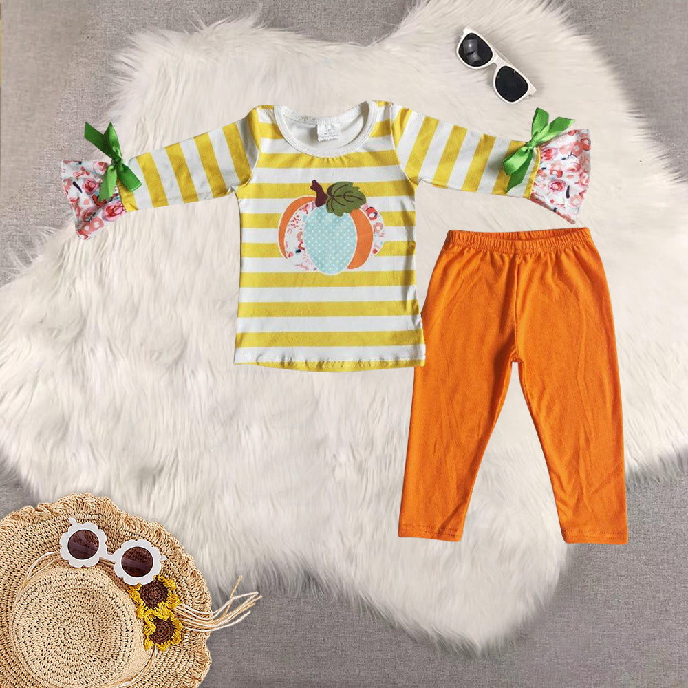 RTS NO MOQ Sibling baby girls clothes halloween long-sleeved trousers suit