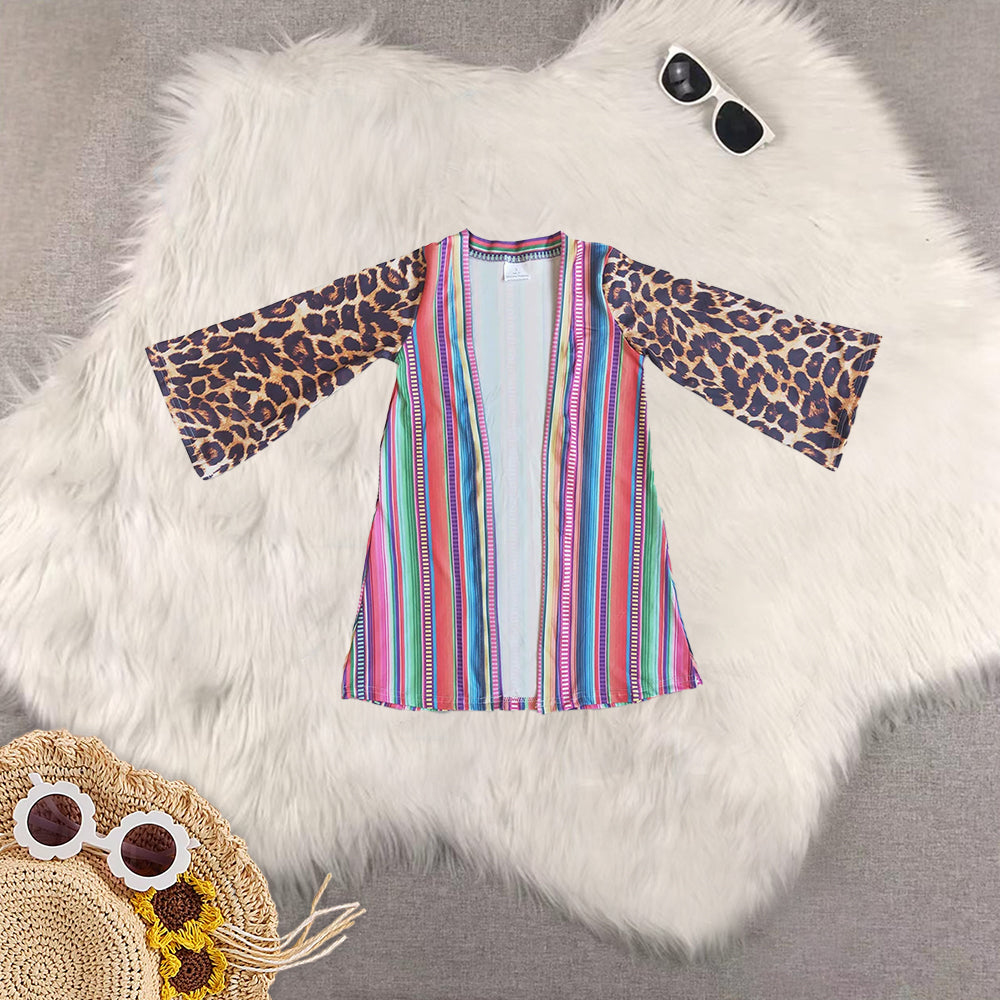 RTS NO MOQ Sibling baby Girls' long-sleeved cardigan with ghost flower and bat pattern