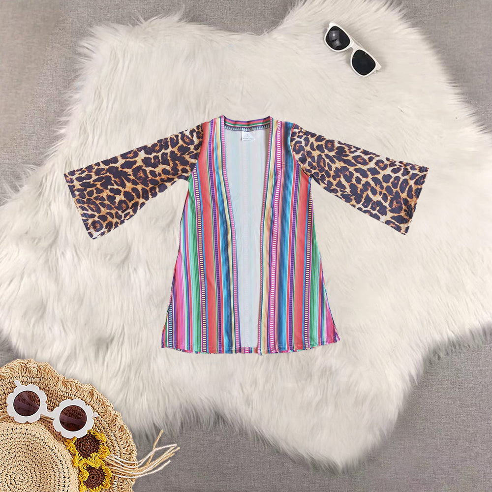 RTS NO MOQ Sibling baby Girls' long-sleeved cardigan with ghost flower and bat pattern