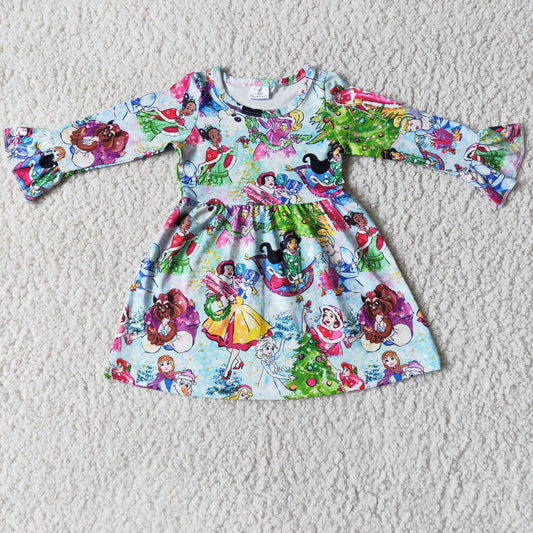Cute Clothes  6 A16-17 Blue Long-Sleeved Dress for Baby Girl Cute Clothing