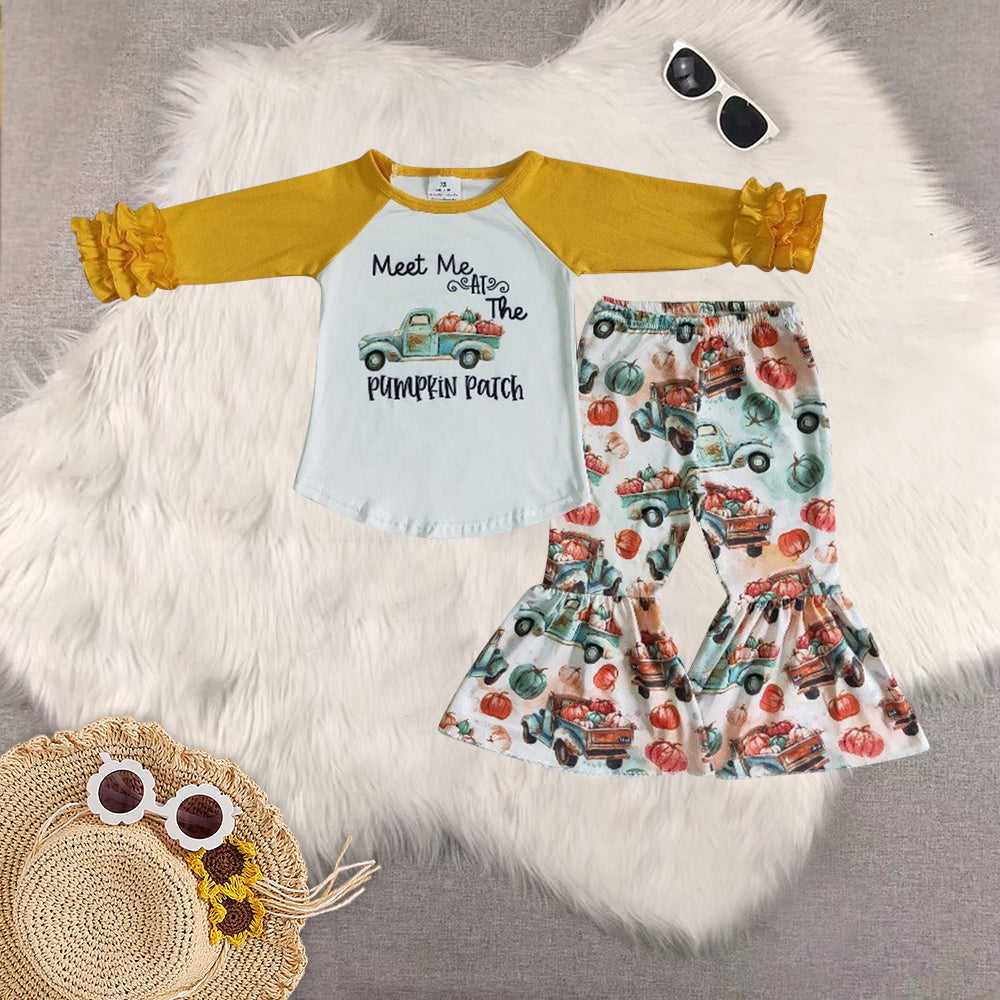 RTS Sibling baby girls clothes halloween long Sleeve pants sets