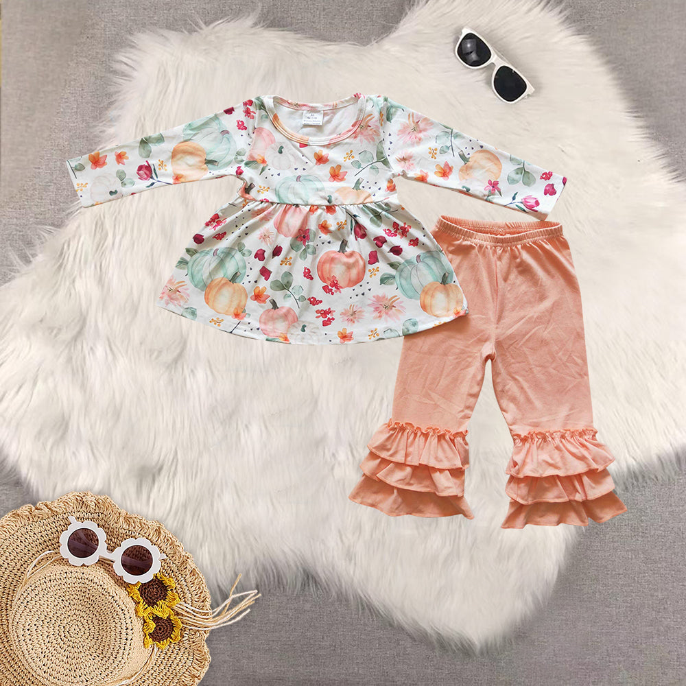 RTS NO MOQ Sibling baby girls clothes halloween long-sleeved trousers suit