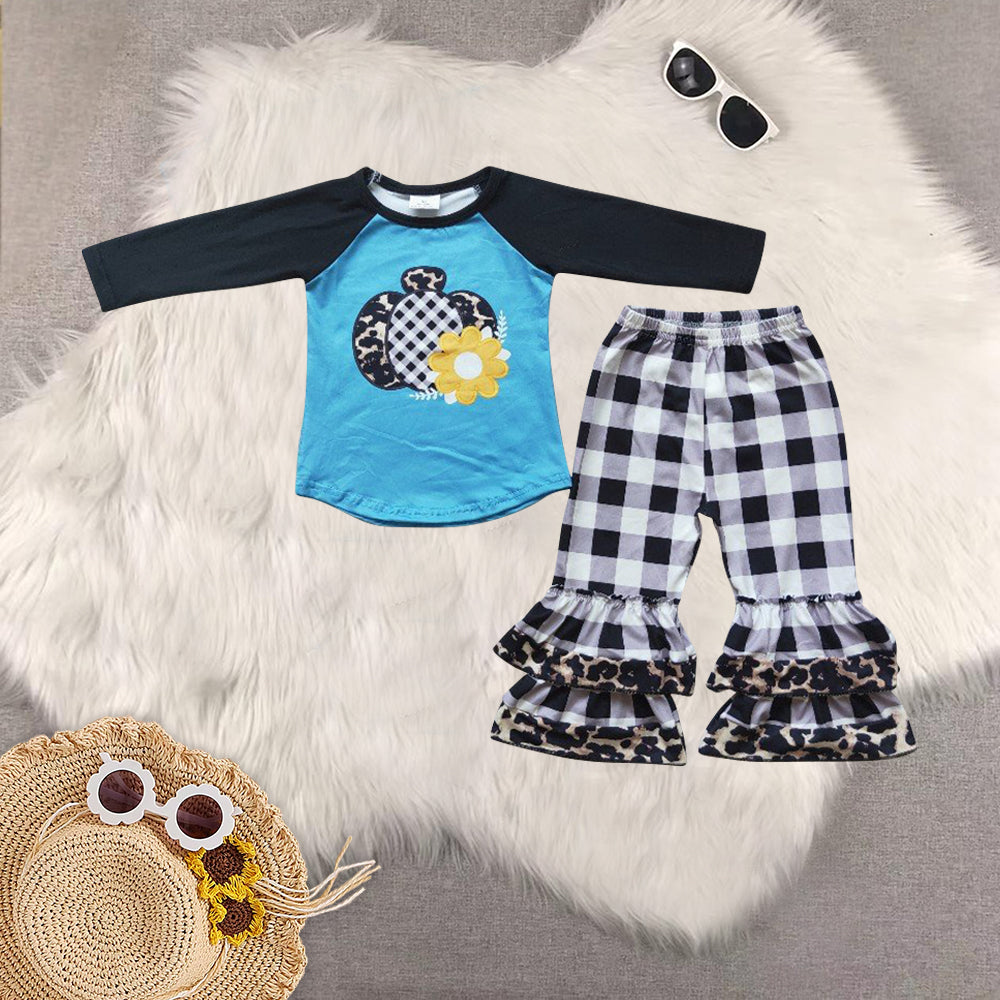 RTS NO MOQ Sibling baby girls clothes halloween long-sleeved trousers suit