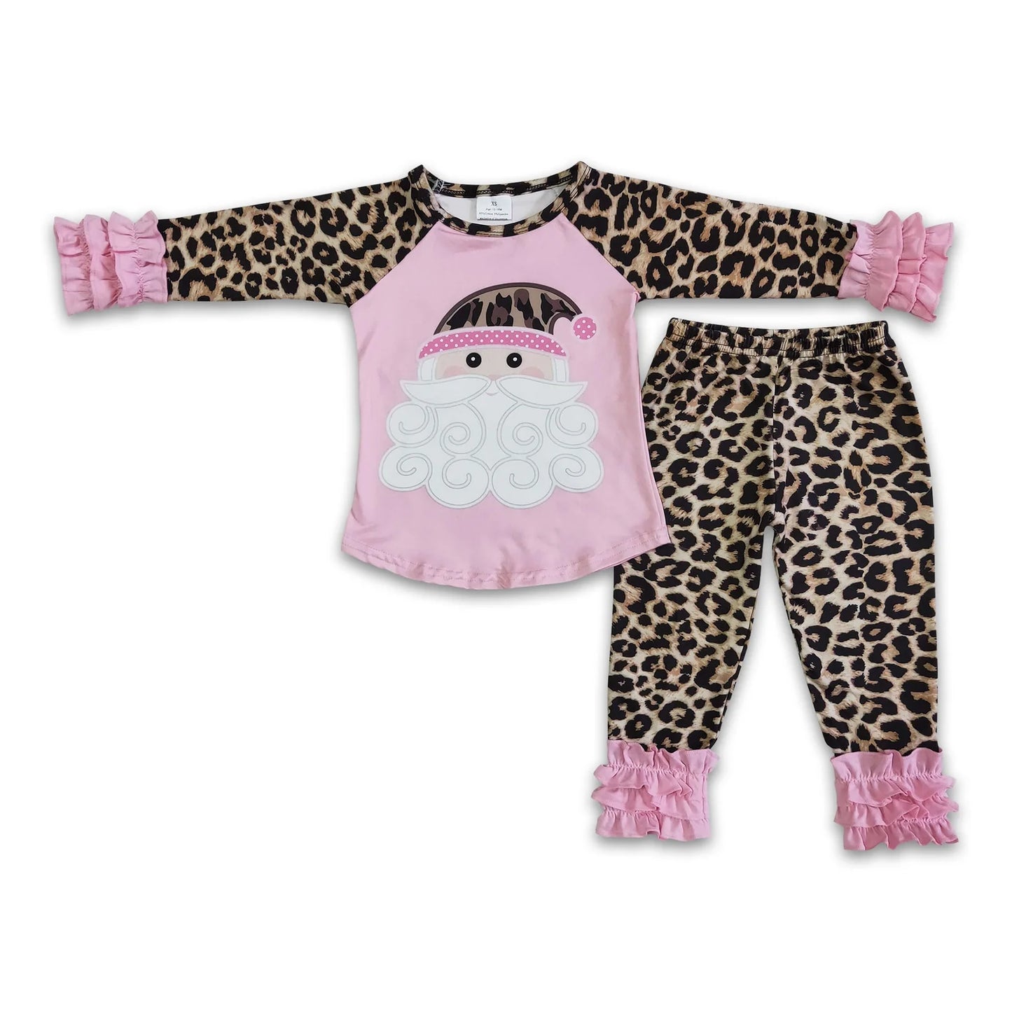RTS NO MOQ Sibling milk silk Cute Clothes Baby Girls Christmas Long Sleeve Top Pant Holiday Outfit Set