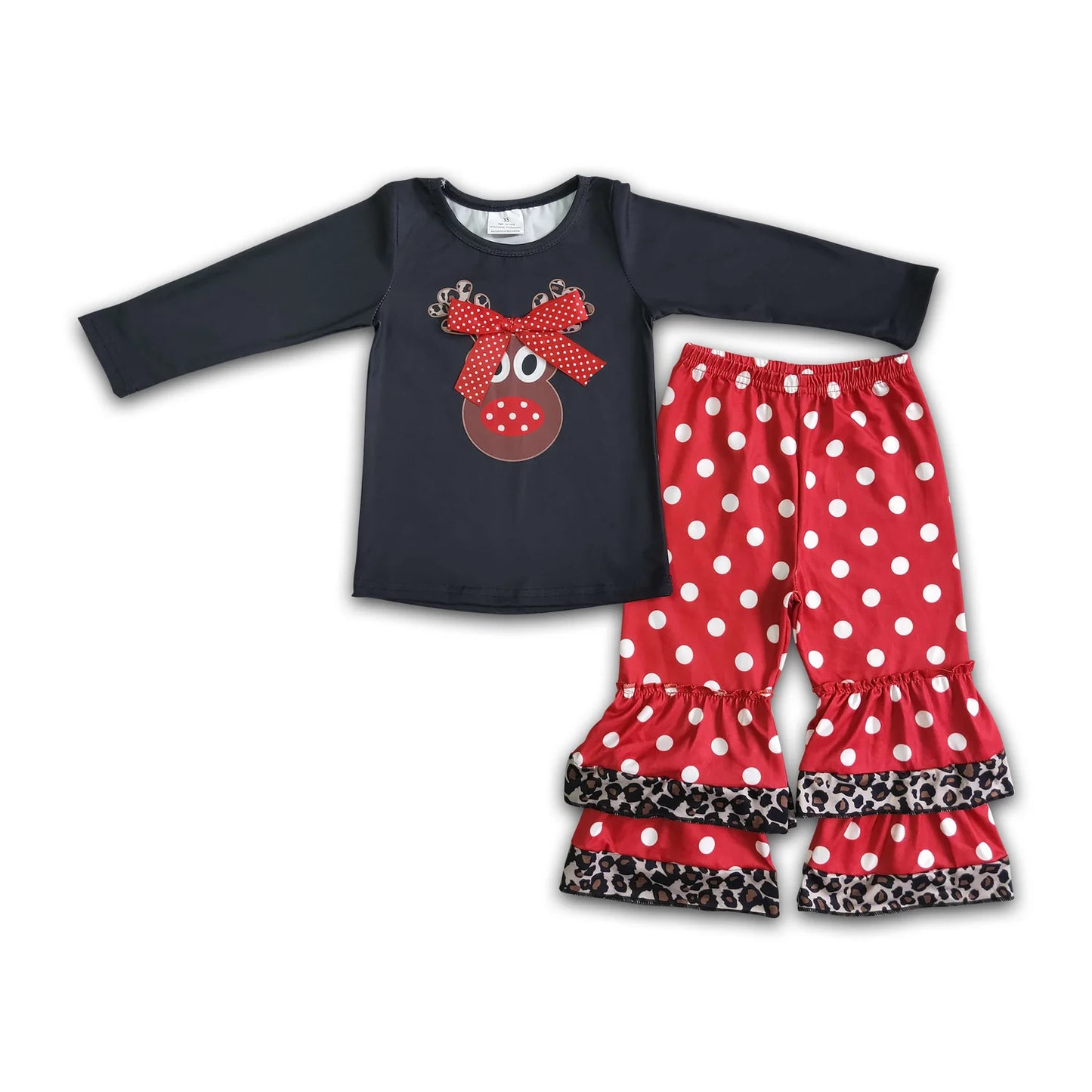 RTS NO MOQ Sibling milk silk Baby Girls Cute Candy Long Sleeve Top Pants Christmas Clothes Set