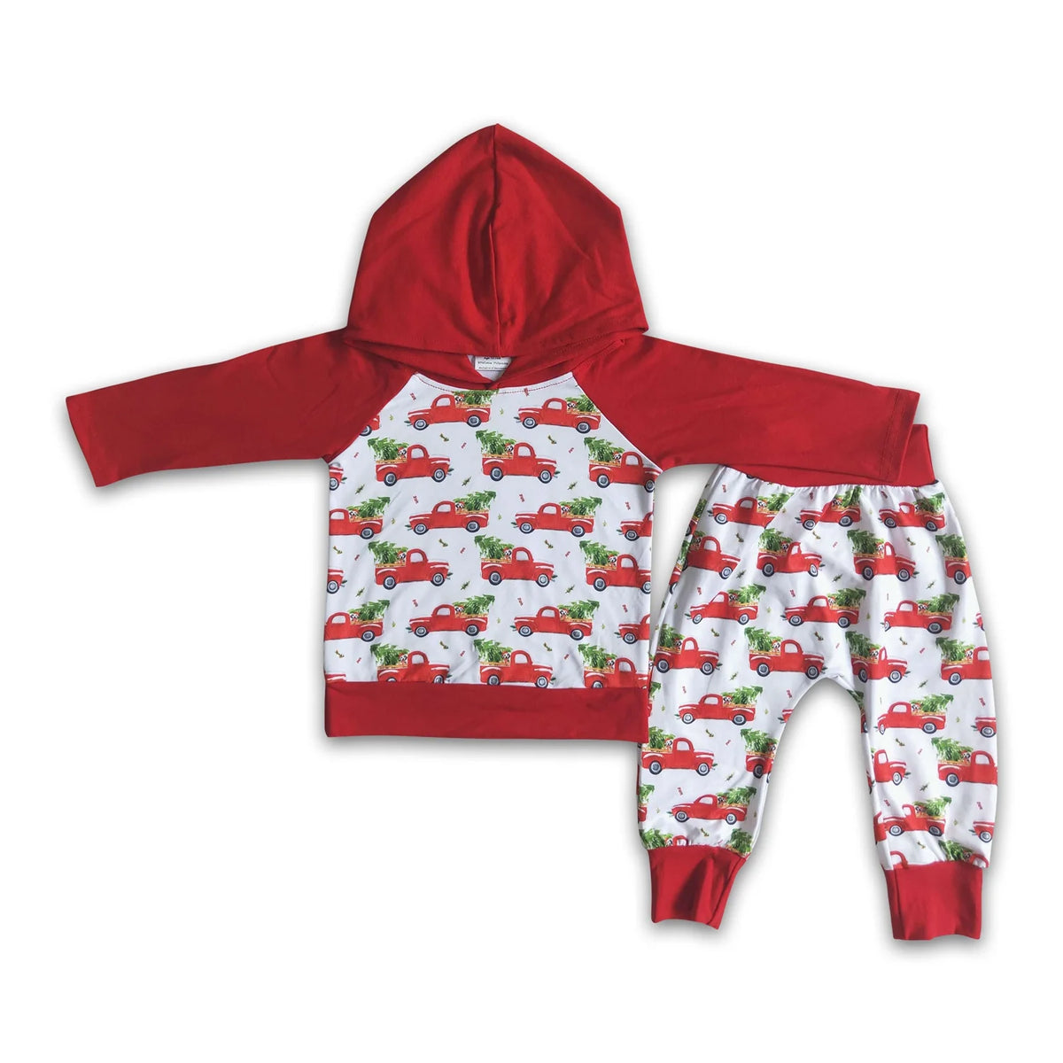 RTS NO MOQ Sibling baby boy clothes Christmas hooded Long Sleeve Hooded Suits