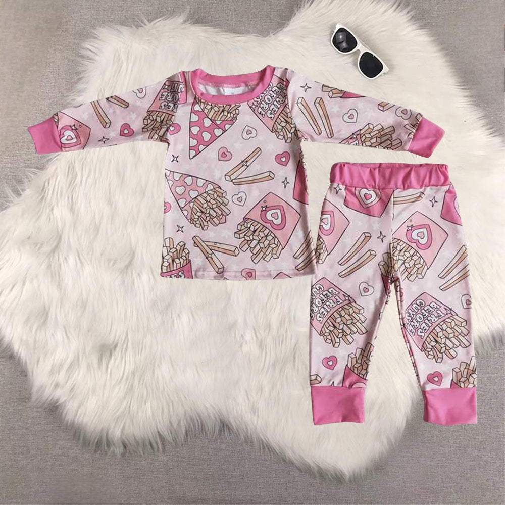 RTS NO MOQ Sibling Baby girls Clothes Valentine long-sleeved pants sets