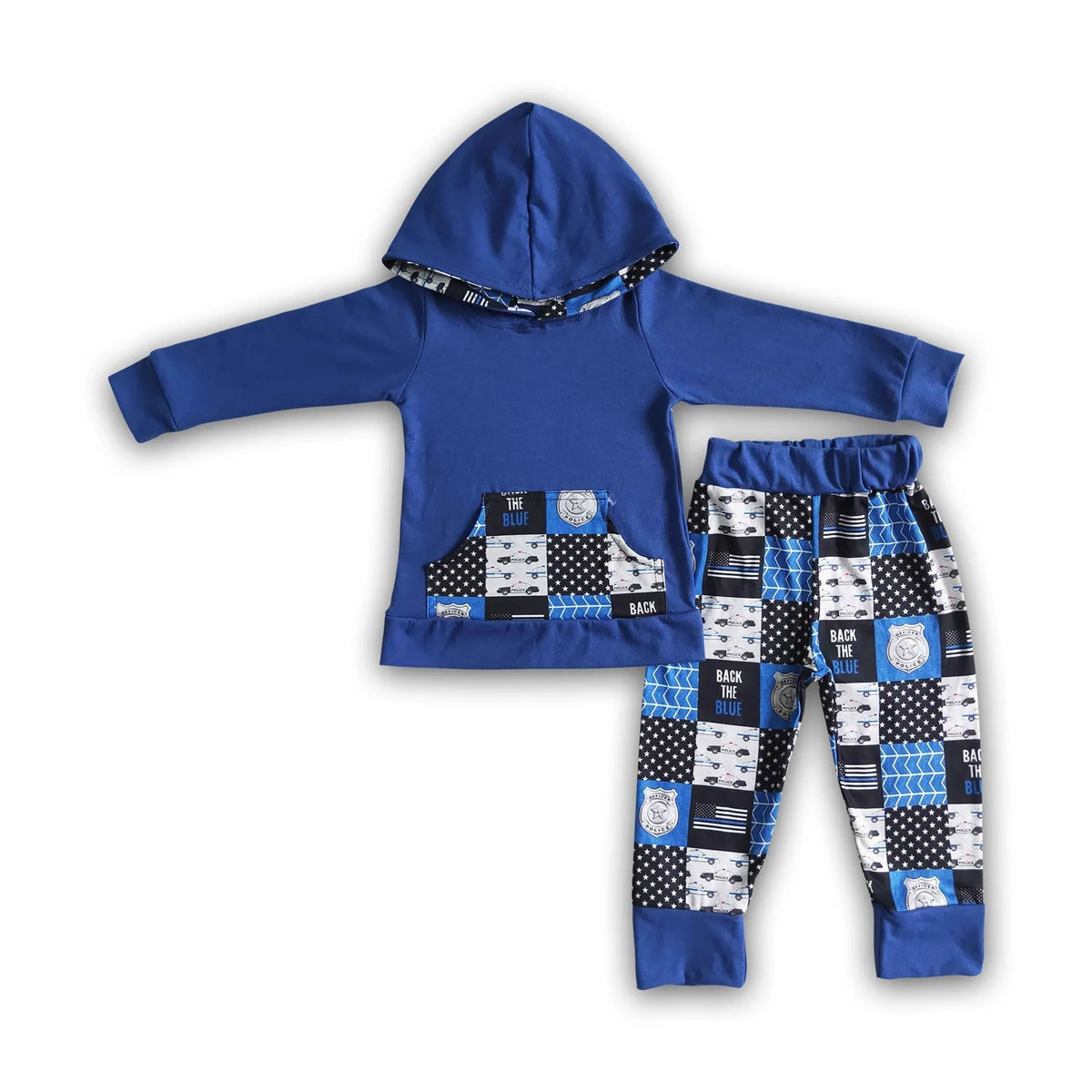 RTS NO MOQ Sibling baby boy clothes hooded Long Sleeve Hooded Suits