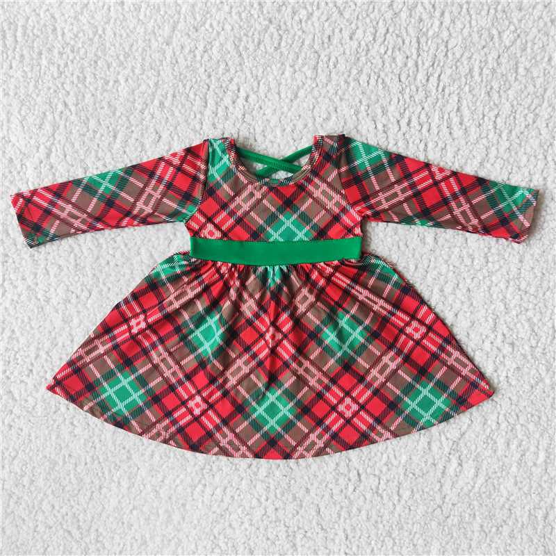 sibling christmas RTS No moq Red Green Christmas Holiday Dress