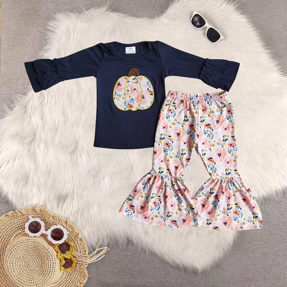 RTS NO MOQ Sibling baby girls clothes halloween long-sleeved trousers suit