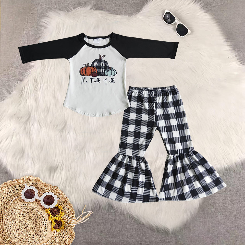 RTS NO MOQ Sibling baby girls clothes halloween long-sleeved trousers suit