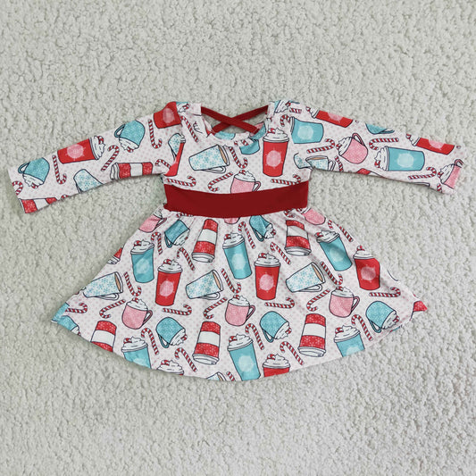RTS NO MOQ（In Stock) 6 B12-19 cup long sleeve dress