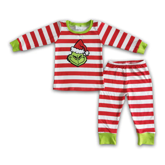 RTS Sibling Baby Boys grin Christmas pajamas