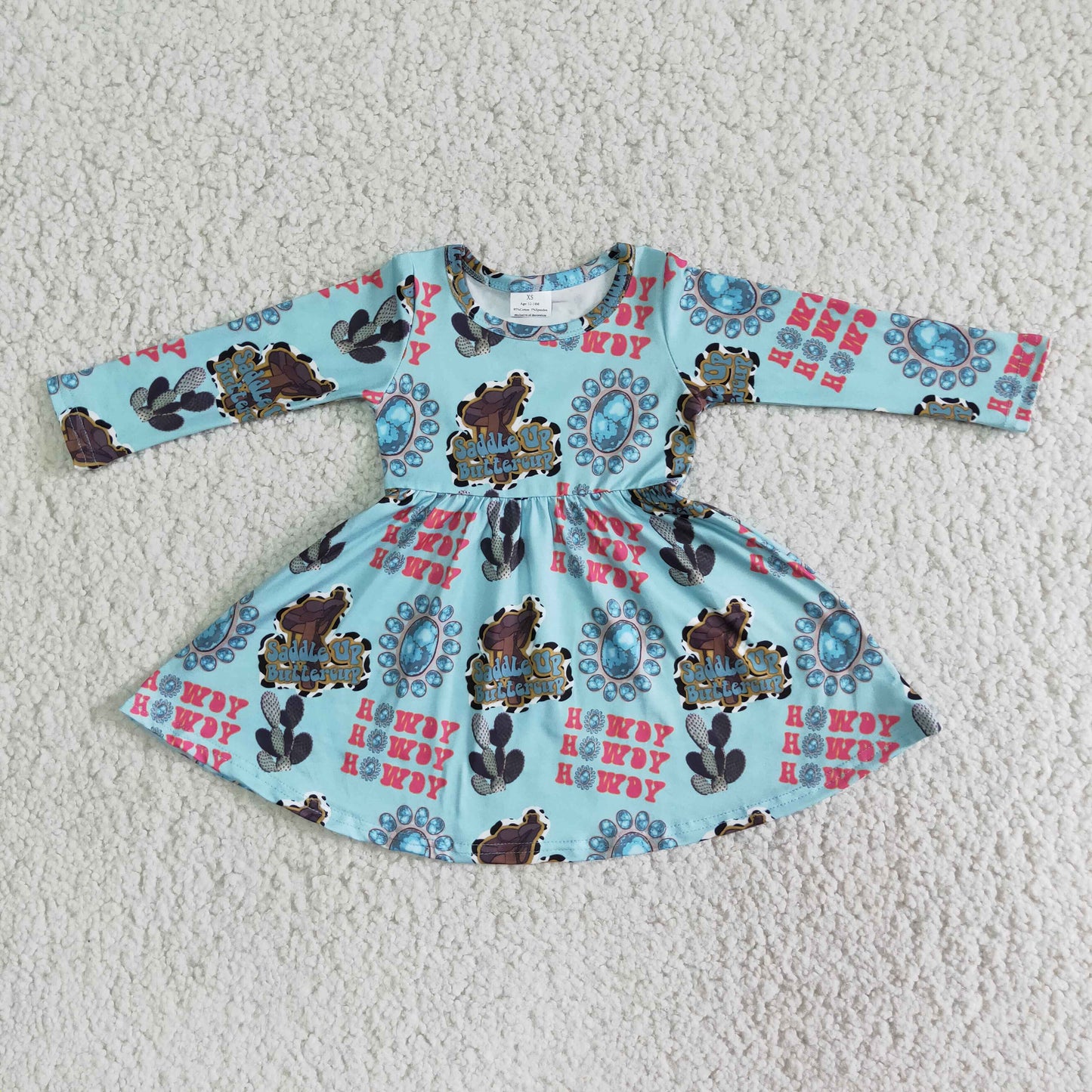 RTS NO MOQ（In Stock ) Letter blue skirt