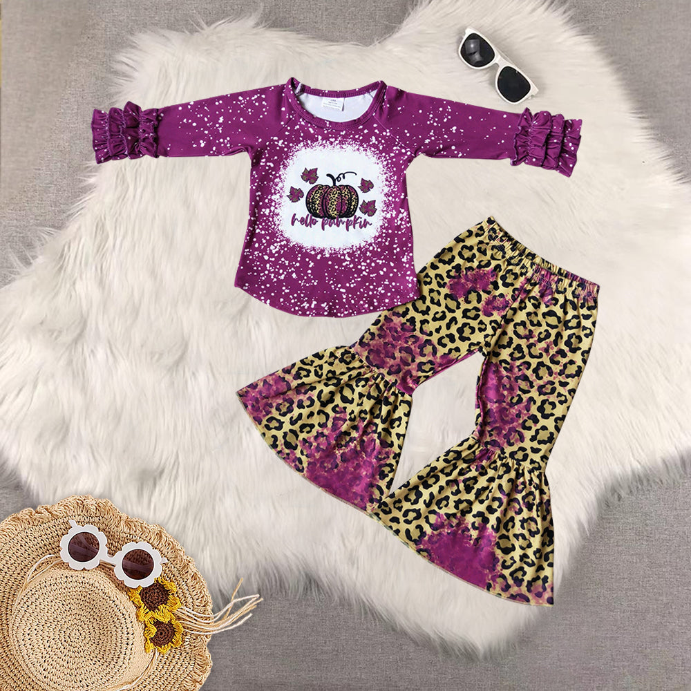 RTS Sibling baby girls clothes halloween long Sleeve pants sets