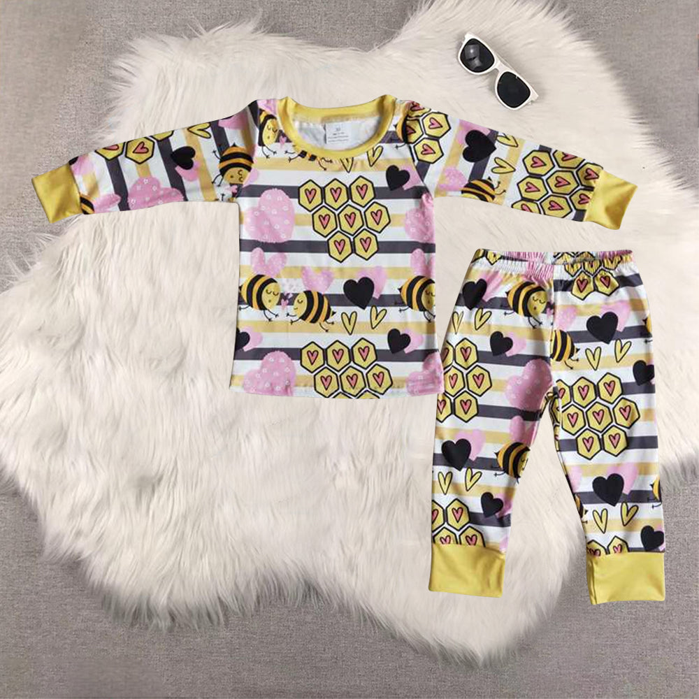RTS NO MOQ Sibling Baby girls Clothes Valentine long-sleeved pants sets